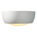 MIL372 Wall Light White Unglazed Ceramic Glass