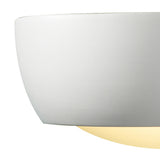 Wall Light White Unglazed Ceramic Glass