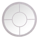 Round Window Mirror Grey