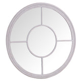 Round Window Mirror Grey