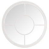 Round Window Mirror White