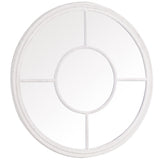 Round Window Mirror White