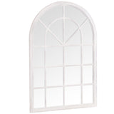 Small Arched Window Mirror White