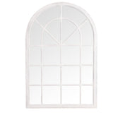 Small Arched Window Mirror White