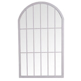 Large Arched Window Mirror Grey