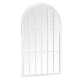 Large Arched Window Mirror White