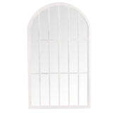 Large Arched Window Mirror White