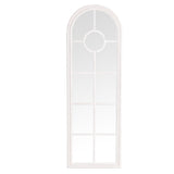 Narrow Arched Window Mirror White