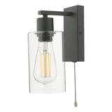 Wall Light Matt Black Glass