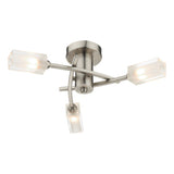 MOR0346 3 Light Semi Flush Satin Chrome