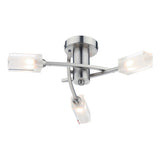 3 Light Semi Flush Satin Chrome