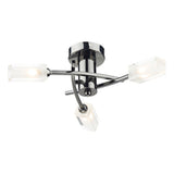 MOR0367 3 Light Semi Flush Black Chrome