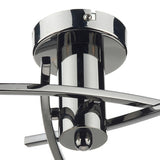 3 Light Semi Flush Black Chrome