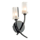 MOR0967 Double Wall Bracket Black Chrome