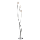 MOR4946 3 Light Floor Lamp Satin Chrome