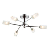 MOR6446 6 Light Semi Flush Satin Chrome