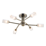 MOR6475 6 Light Semi Flush Antique Brass