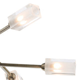 6 Light Semi Flush Antique Brass