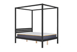 Four Poster King Bed Black