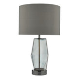 Touch Table Lamp Black Chrome Smoked Glass With Shade