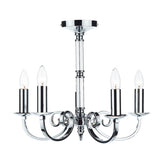 MUR0550 5 Light Dual Mount Pendant Polished Chrome