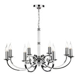 MUR0850 8 Light Dual Mount Pendant Polished Chrome