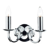 MUR0950 2 Light Wall Light Polished Chrome