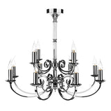 12 Light Dual Mount Pendant Polished Chrome