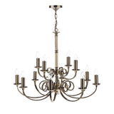 MUR1275 12 Light Dual Mount Pendant Antique Brass