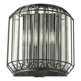 2 Light Wall Light Matt Black Glass