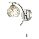 NAK0750-05 Wall Light Polished Chrome With Twisted Open Glass