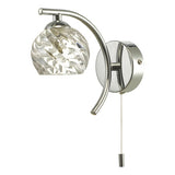 Wall Light Polished Chrome With Twisted Open Glass