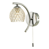 Wall Light Polished Chrome With Dimpled Glass