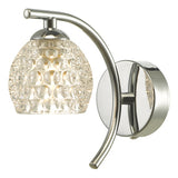 NAK0750-06 Wall Light Polished Chrome With Dimpled Glass