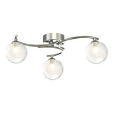 3 Light Semi Flush Polished Chrome With Clear/Opal Glass