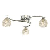 NAK5350-06 3 Light Semi Flush Polished Chrome With Dimpled Glass