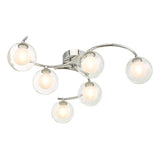 NAK6450-04 6 Light Semi Flush Polished Chrome With Clear/Opal Glass