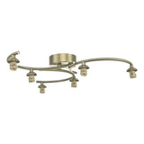 NAK6475-F 6 Light Semi Flush Antique Brass Frame Only