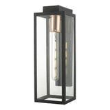 NAX1522 Outdoor Wall Light Black Glass Ip43