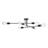 NEV6422 6 Light Flush Matt Black