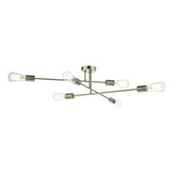 NEV6475 6 Light Flush Antique Brass