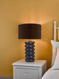Brown Faux Silk Drum Shade 38Cm