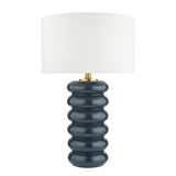 Table Lamp Blue Glass Base Only