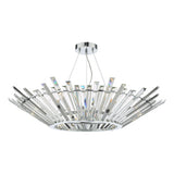 NIM0650 6 Light Pendant Polished Chrome Crystal