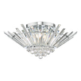 NIM5050 5 Light Flush Polished Chrome Crystal