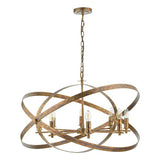 8 Light Pendant Mottled Copper