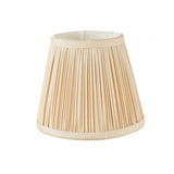 Taupe Silk Pleated Shade 14Cm