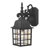 NOR1522 Outdoor Wall Light Black Glass Ip43