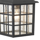 Outdoor Wall Light Black Glass Ip43