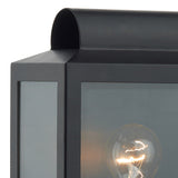Outdoor Wall Light Black Glass Ip44